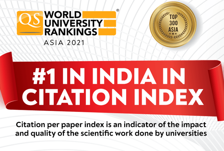 Shoolini is #1 in India for Citation Index (QS Ranking)