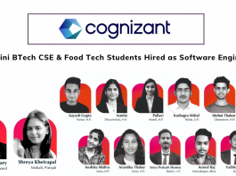 BTech CSE & Food Tech students - Cognizant