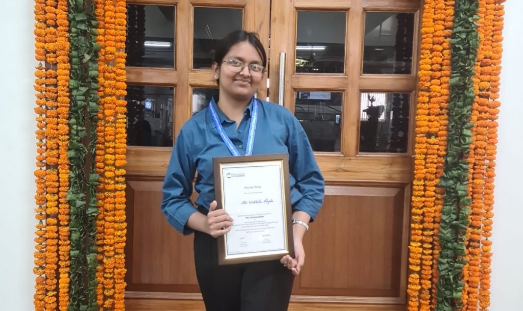 Vidiksha won the Best Poster Presentation Award